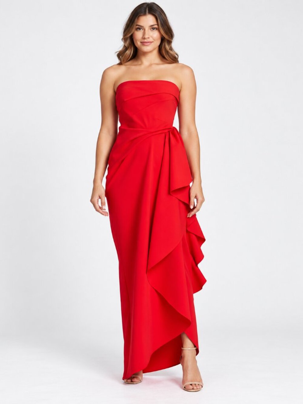 Chiara Boni La Petite Robe Red Strapless Evening Gown Size 10 NWT $995